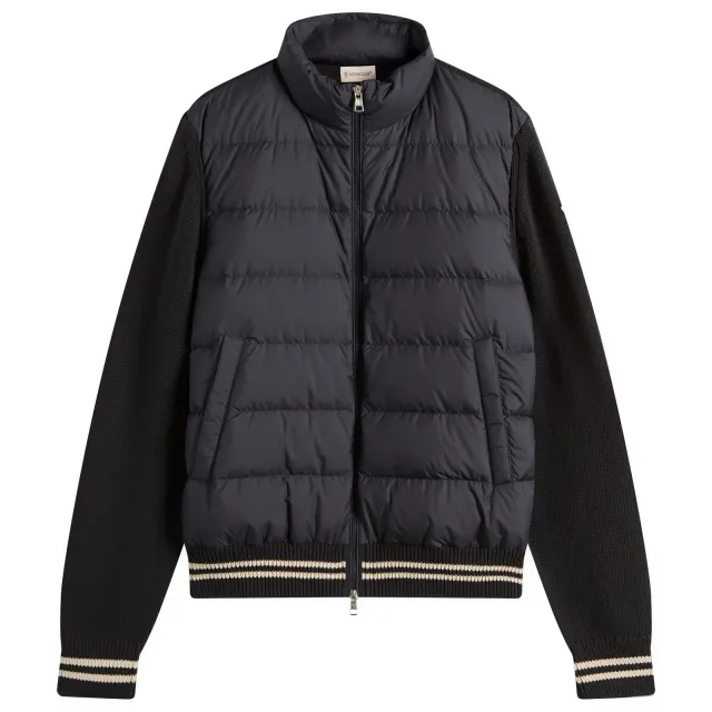 Moncler Men's Hybrid Zip Through Jacket Navy