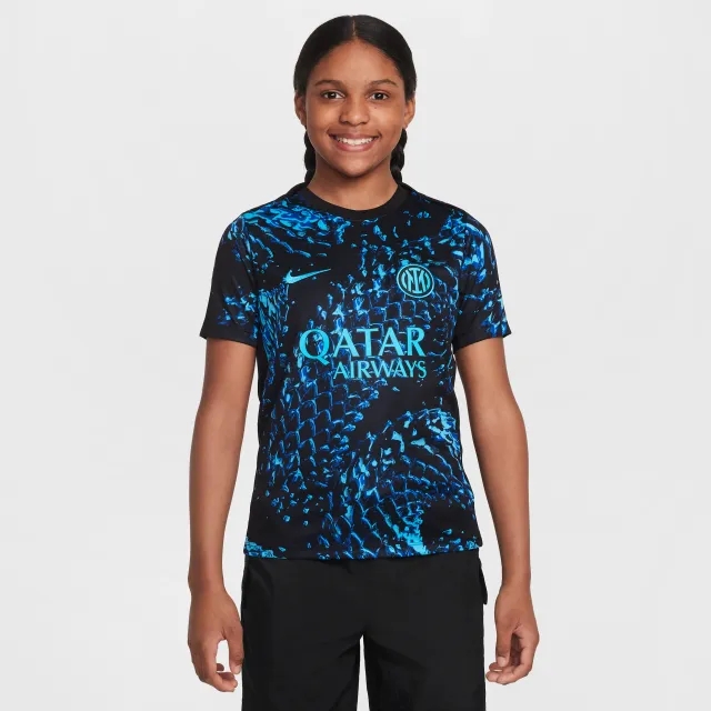 Inter Milan Academy Pro Older Kids' Nike Dri-FIT Football Pre-Match Top - Blue - Polyester