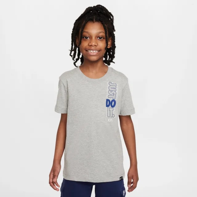 Chelsea F.C. Older Kids' Nike Football T-Shirt - Grey - Cotton