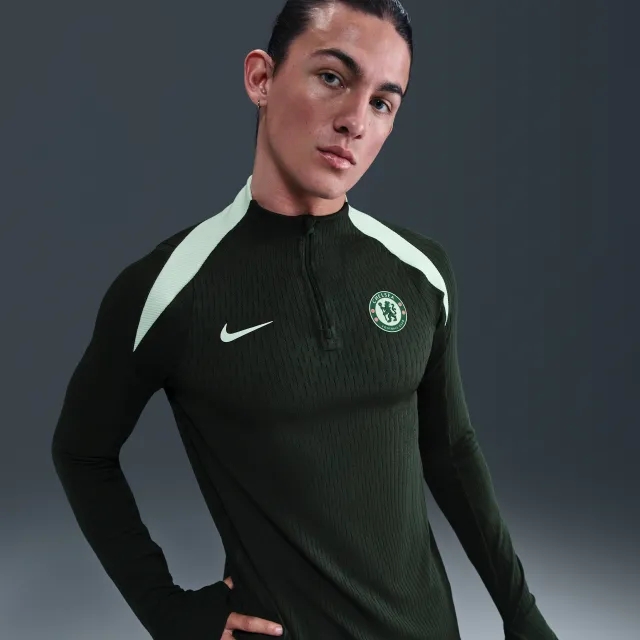 Chelsea F.C. Strike Elite Men's Nike Dri-FIT ADV Football Knit Drill Top - Green - Polyester/Elastane