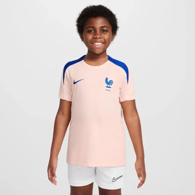 FFF Strike Older Kids' Nike Dri-FIT Football Short-Sleeve Top - Pink - Polyester