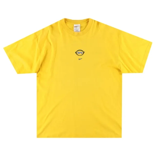 1998-00 Brazil Nike R9 Ronaldo Graphic Tee L - Brazil / Very good / Large