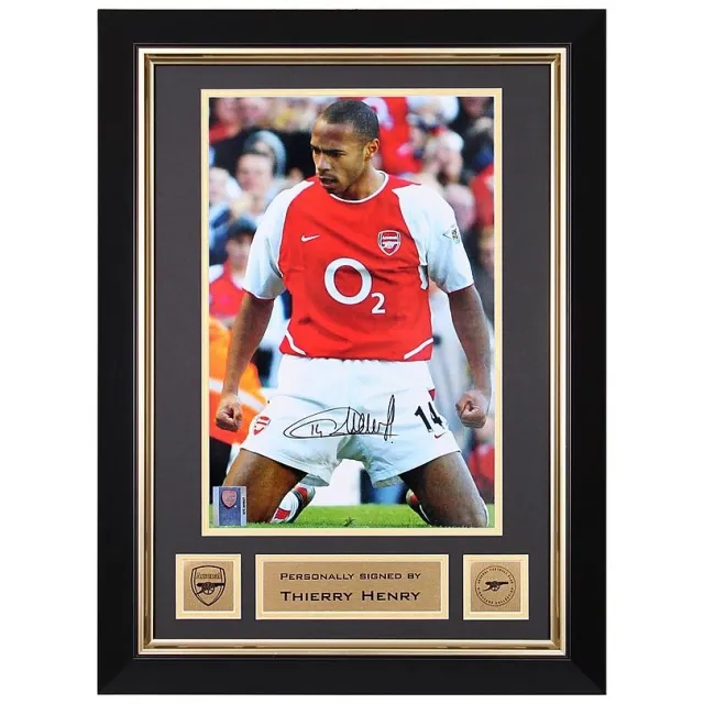 Arsenal Henry Framed Signed Photo V Tottenham 2002, Multicolor