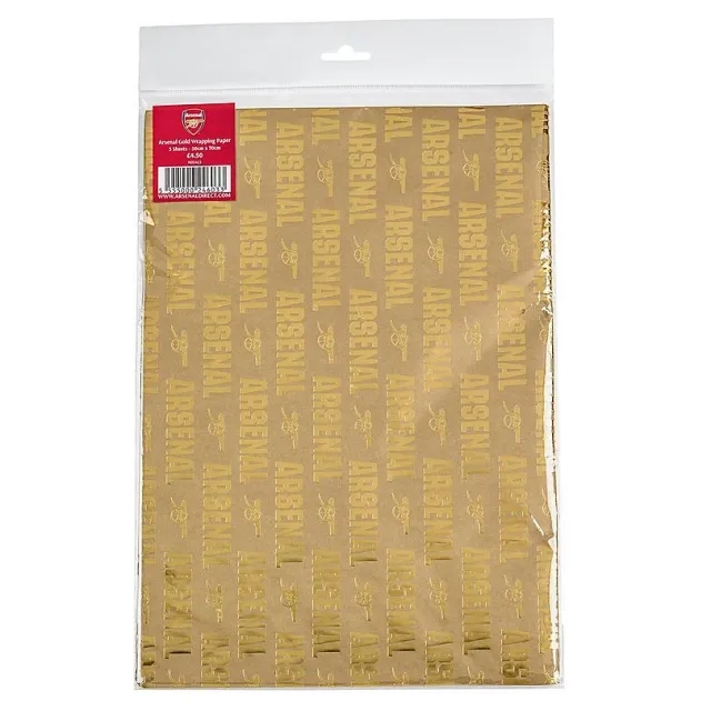 Arsenal Gold Wrapping Paper, Multicolor