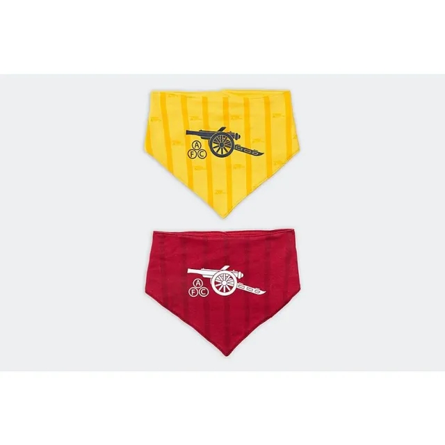 Arsenal Baby Retro 88-89 Home and Away 2pk Dribble Bibs, Multicolor