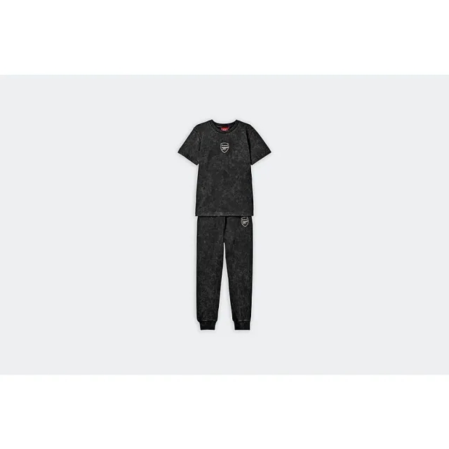 Arsenal Boys Washed Grey Crest Print Pyjamas, Multicolor