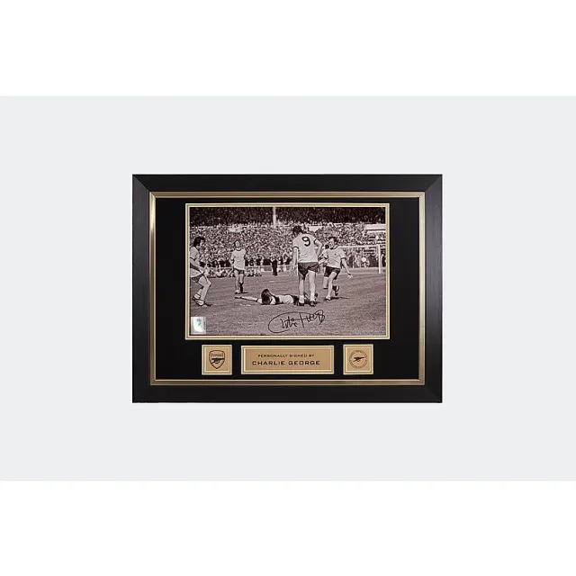 Arsenal Charlie George Framed Signed Print, Multicolor