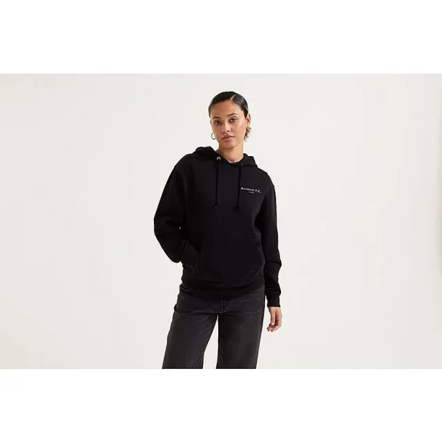 Arsenal Womens Essentials Black Chapman Hoodie, Multicolor