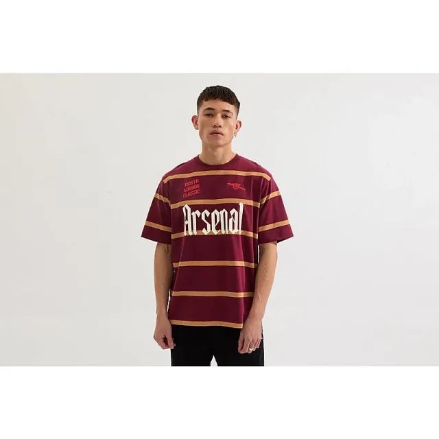 Arsenal North London Classic Burgundy Striped T-Shirt, Multicolor