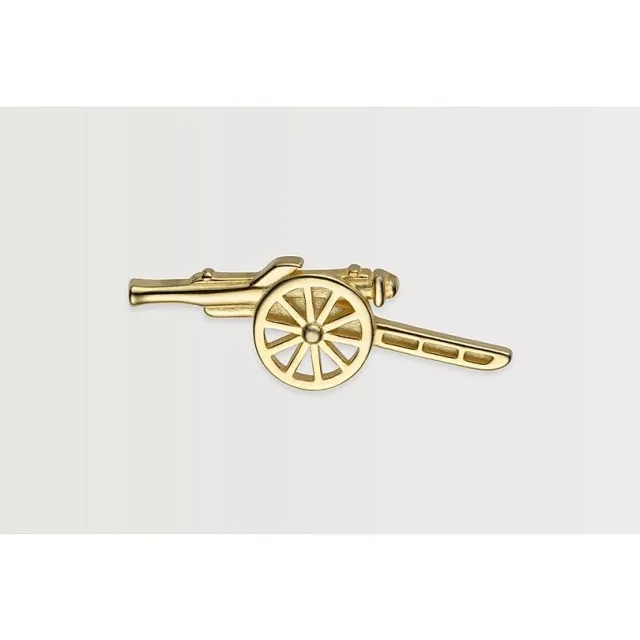 Arsenal 18ct Gold Plated Silver Cannon Pin Badge, Multicolor