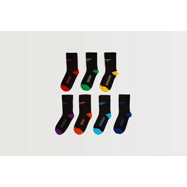 Arsenal 7 Day Socks, Multicolor