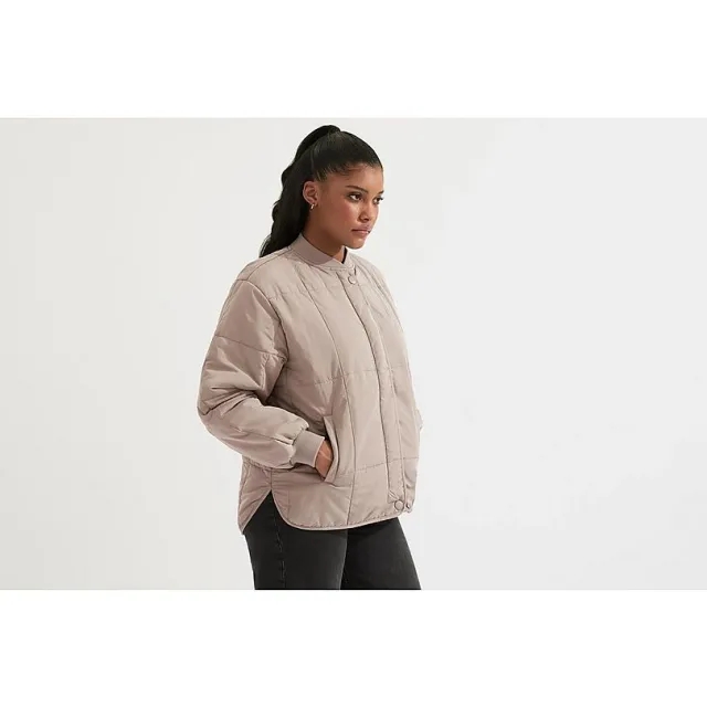 Arsenal Womens Holloway Social Club Beige Puffer Jacket, Multicolor