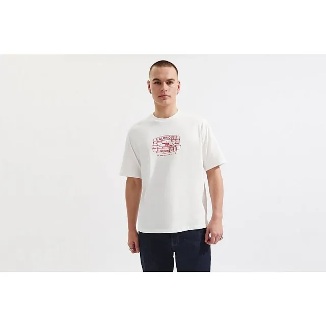 Arsenal Glorious Gunners White Graphic T-Shirt, Multicolor