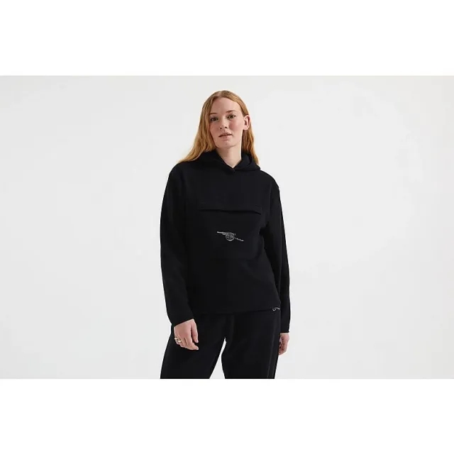Arsenal Womens Holloway Social Club Black Fleece Hoodie, Multicolor