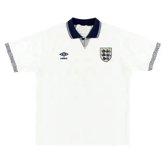 1990-92 England Umbro Home Shirt S - England / Very good / Small