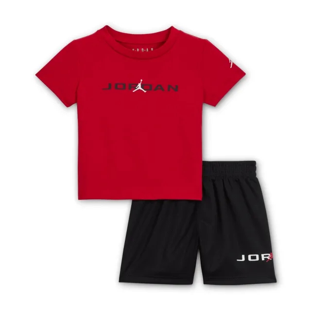 Nike Jordan Baby (12–24M) Baseline 2-Piece Mesh Shorts Set - Black - Cotton