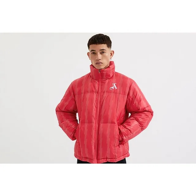 Arsenal Red Printed Cannon Puffer Jacket, Multicolor