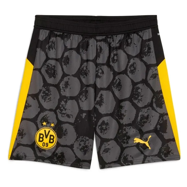 PUMA Kid Super x Borussia Dortmund Shorts Men, Black/Faster Yellow, size 3XL