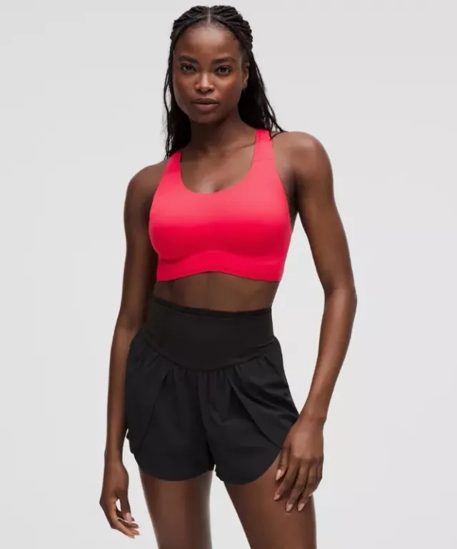 lululemon – Women's Go Further Sports Bra with Support Code Technology High Impact, C/D Cup – Color Red – Size L