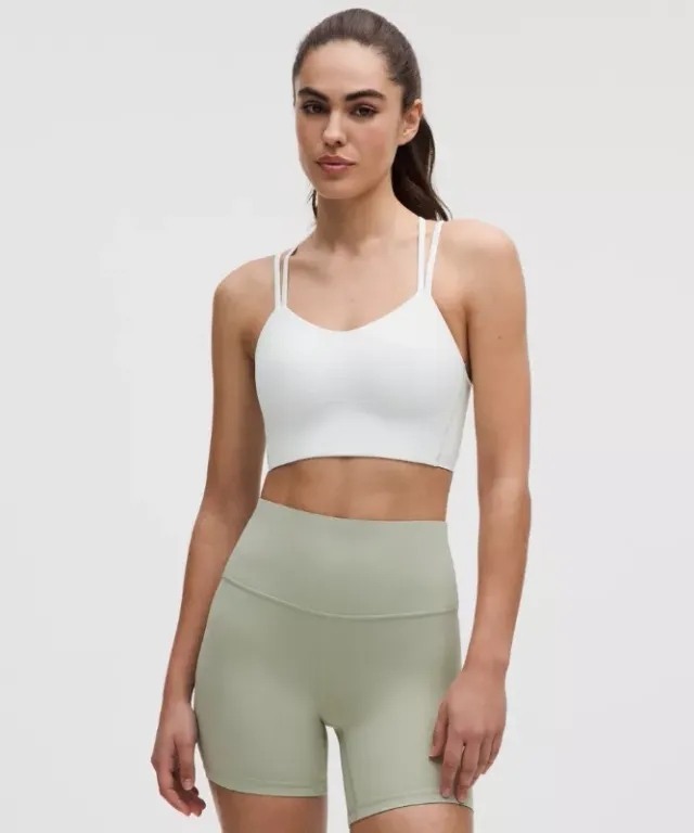 lululemon – Women's Like a Cloud Longline Sports Bra Light Support, B/C Cup – Color Grey – Size 10