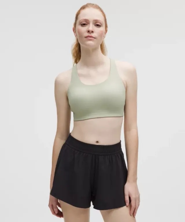 lululemon – Women's Energy Sports Bra High Support, B-DDD Cups – Color Green/Pastel – Size 32B
