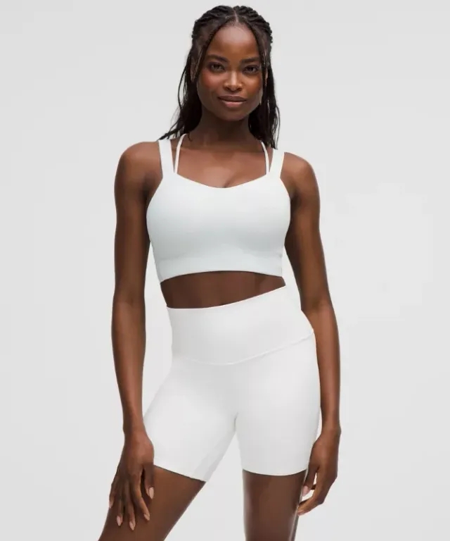 lululemon – Women's Like a Cloud Longline Sports Bra Light Support, D/DD Cup – Color Grey – Size 10