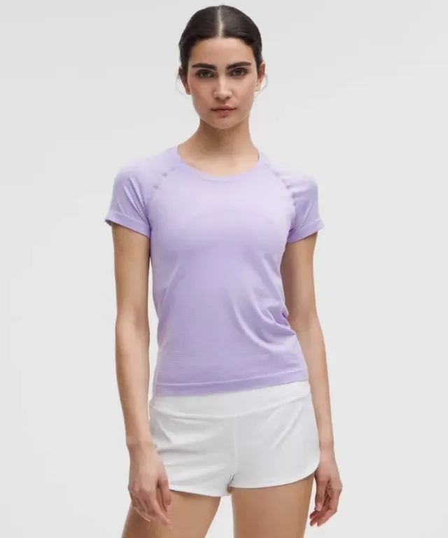 lululemon – Women's Swiftly Tech Short-Sleeve Shirt 2.0 Waist Length – Color Purple – Size 0