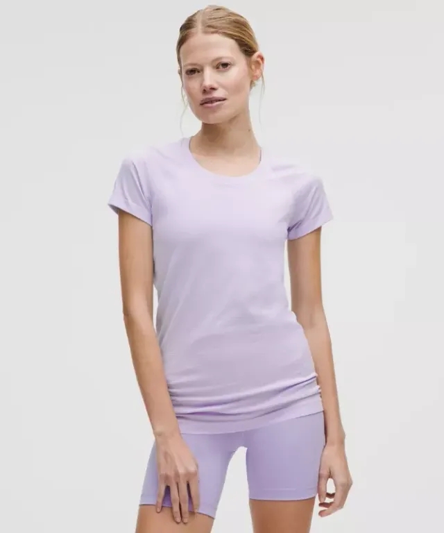 lululemon – Women's Swiftly Tech Short-Sleeve Shirt 2.0 Hip Length – Color Purple – Size 0