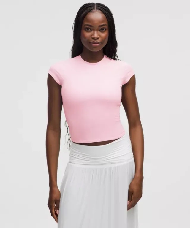 lululemon – Women's Organic Baby Tee – Color Pink – Size L