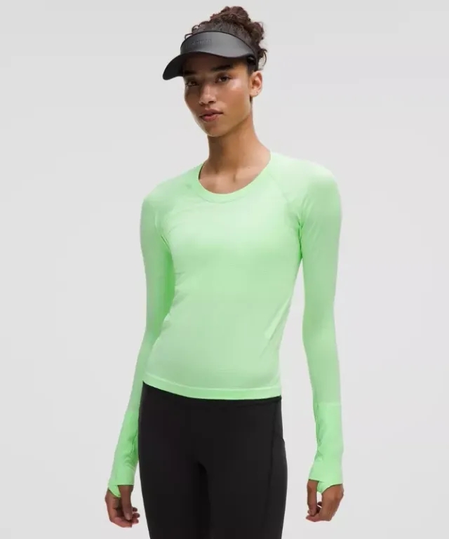 lululemon – Women's Swiftly Tech Long-Sleeve Shirt 2.0 Waist Length – Color Printed – Size 0