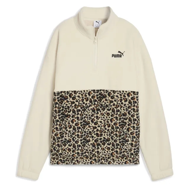 Puma Ess Graphic Animal Relaxed Fit Half Zip Sweatshirt