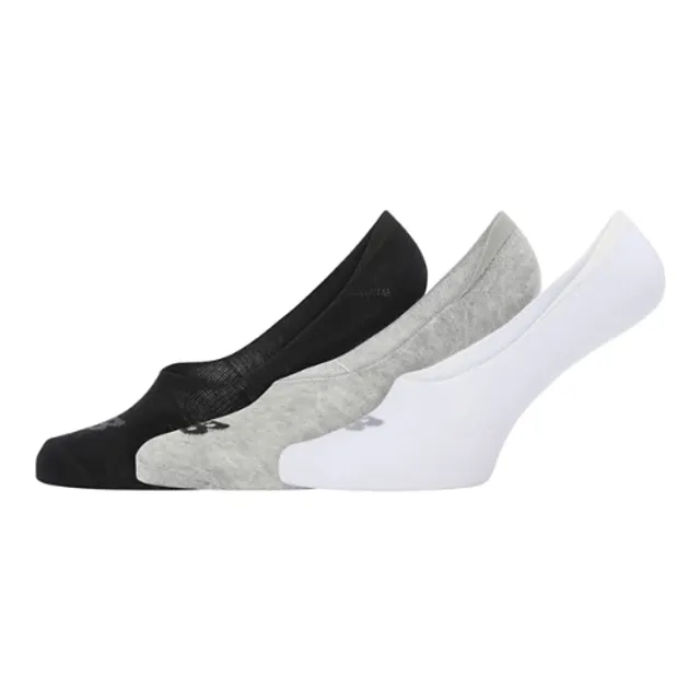 New Balance Unisex Performance Cotton Unseen Liner Socks 3 Pack in White