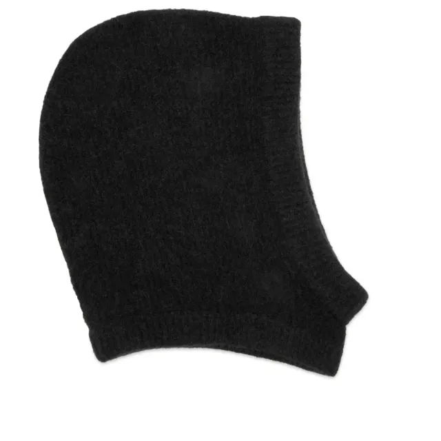 Rick Owens Men's Knit Hood Black