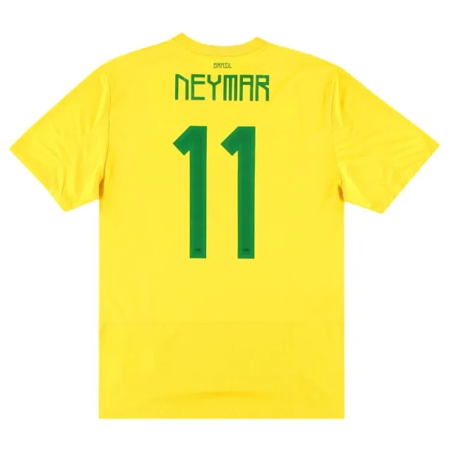 2011 Brazil Nike Home Shirt Neymar #11 *Mint* L - Brazil / Mint / Large