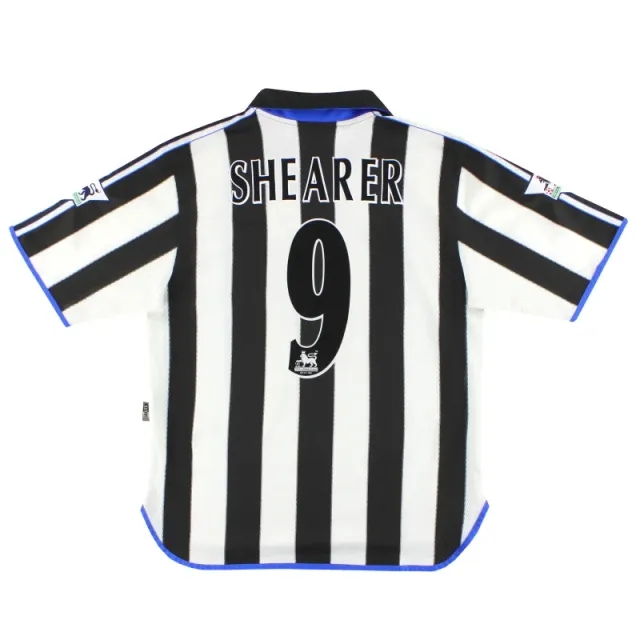 2000-01 Newcastle United adidas Home Shirt Shearer #9 L - Newcastle United / Excellent / Large
