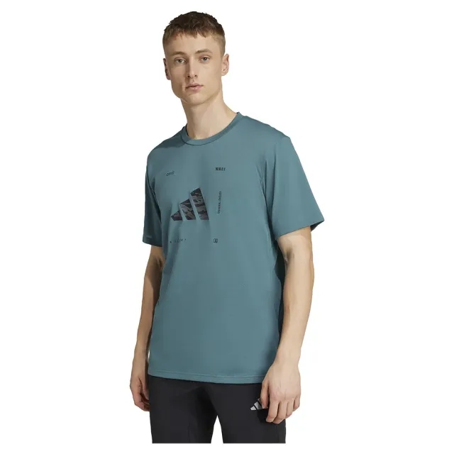 Adidas Climacool Training Camo Logo Graphic Short Sleeve T-shirt