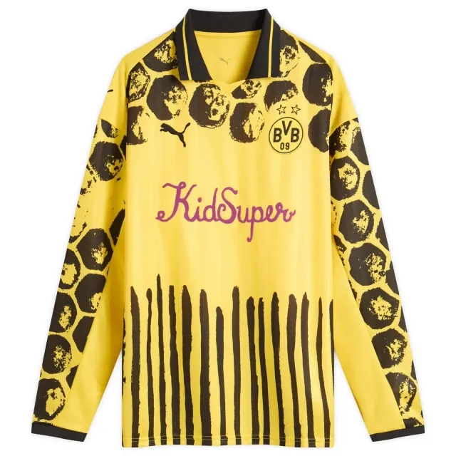 PUMA Kid Super x Borussia Dortmund Retro Shirt Men, Faster Yellow/Black