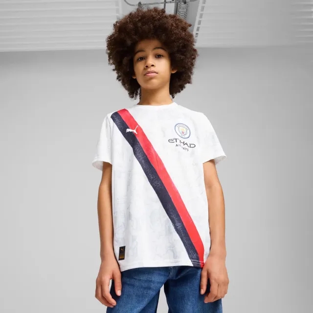 PUMA Kidsuper x Manchester City Jersey Youth, White/Black, size 11-12 Youth