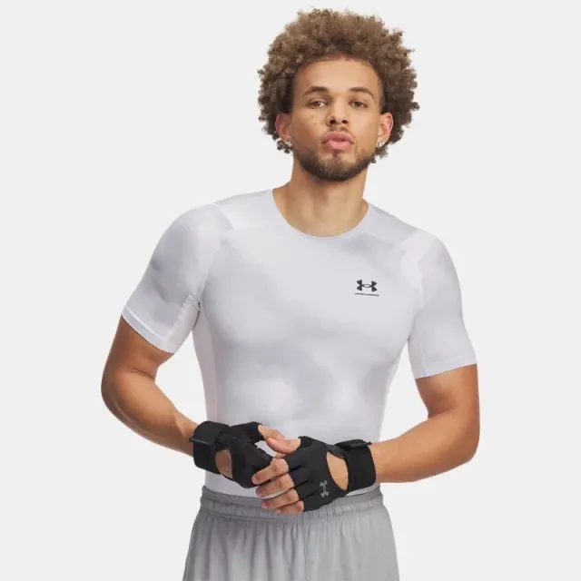 HeatGear® Printed Men's Short Sleeve White / Halo Gray / Black L