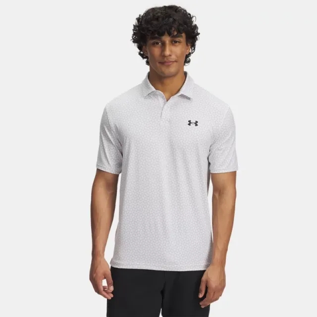 Under Armour  Tee To Green Printed Men's Polo White / Halo Gray / Black L