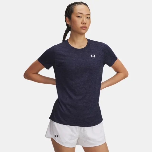 Under Armour  Tech™ Twist Women's Short Sleeve Midnight Navy / White L