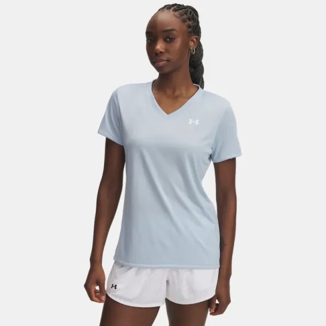 Under Armour  Tech™ Women's V-Neck Short Sleeve Blue Calm / White L