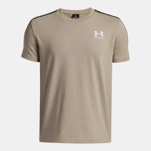 Under Armour  Sportstyle Taped Boys' Short Sleeve City Khaki / White YLG (59 - 63 in)