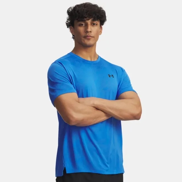 Under Armour  Tech™ Vent Jacq Under Armour rd Men's Short Sleeve Blue Atlantis / Black L