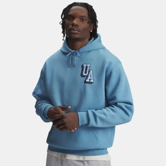 Under Armour  Icon Fleece Graphic Men's Hoodie Blue Smoke / Black L