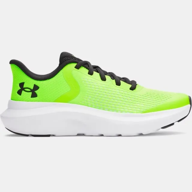 Under Armour  Rogue 5 Boys' Running Shoes Hyper Green / White / Black 3.5