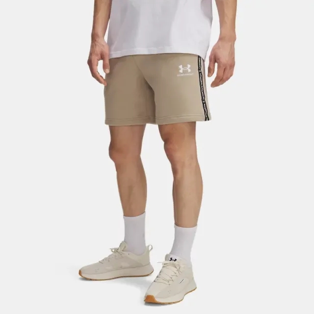 Under Armour  Icon Fleece Taping Men's 7.75" Shorts City Khaki / White L