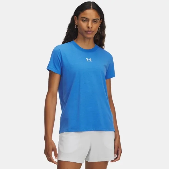 Under Armour  Rival Core Women's Short Sleeve Blue Atlantis / White L