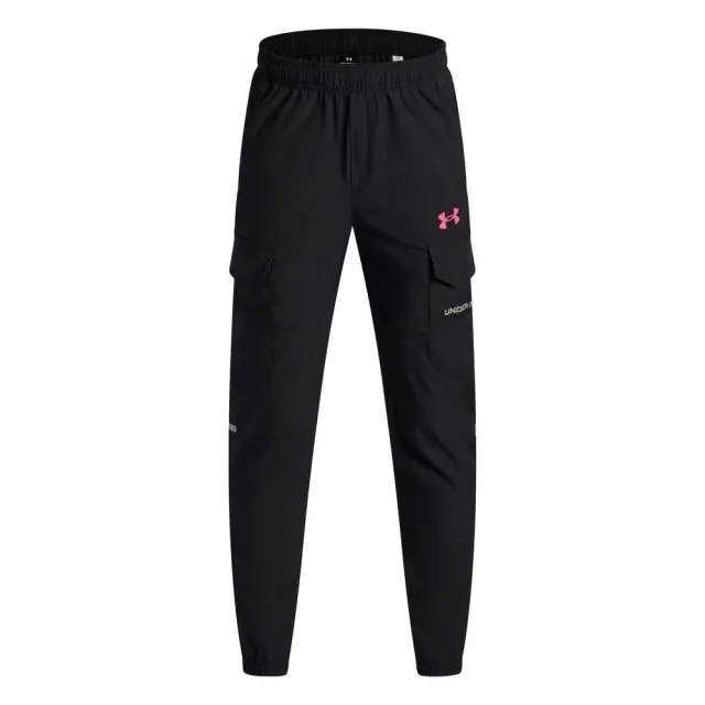 Under Armour  Tech™ Utility Woven Boys' Pants Black / Super Pink YLG (59 - 63 in)