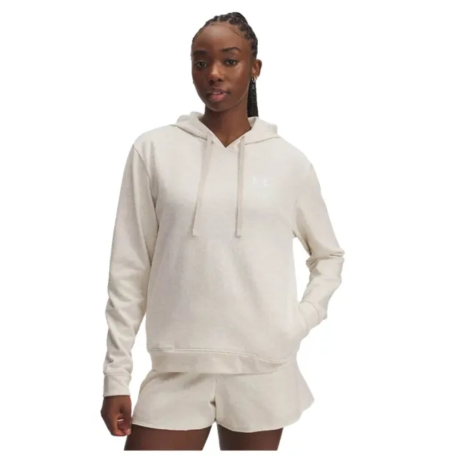 Under Armour  Rival Terry Women's Hoodie Oatmeal Light Heather / White L